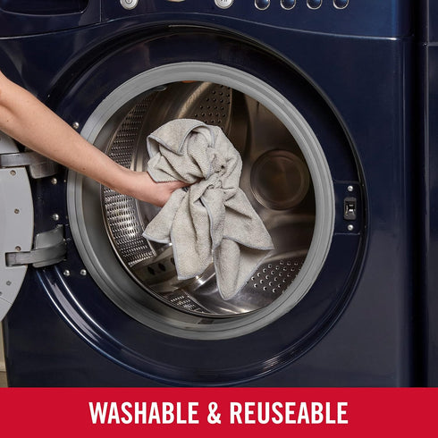 Rubbermaid All Purpose Microfiber Cleaning Cloth Towels, 50 Pack, 14"x14", Non-Scratch, Reusable for Home and Kitchen