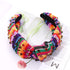 HEIDKRUEGER Knot Headband, Mexican Embroidered Fiesta Hair Accessories with Colorful Rhinestones
