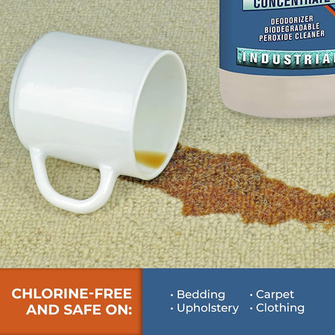 OxyPro Concentrated Multi-Purpose Surface Cleaner - Chlorine-Free, Oxygen-Powered Stain & Odor Remover, 1 Quart