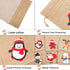 DERAYEE 36Pcs Christmas Jute Burlap Gift Bags, Small Craft Canvas Goodie Bags for Xmas Party Supplies