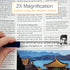 MAGDEPO 3X Dome Top Bar Magnifier, 6" Optical Tool with Clip for Reading Small Prints and Maps