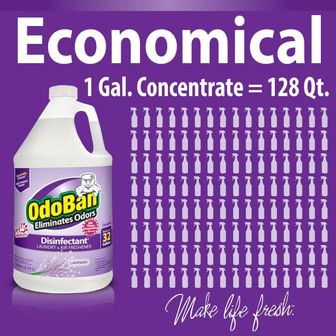 Set 2, 32 oz 1 OdoBan Ready-to-Use Disinfectant and Odor Eliminator, Made in the USA, Lavender Scent, of Spray