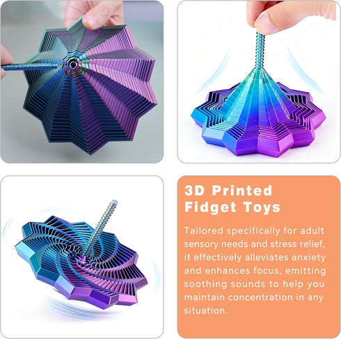 HAYWGES 2026 3D New Printed Expanded Sensory Fidget Star, Shaped Fidget Tools for Desktop Decompression, Stress Relief