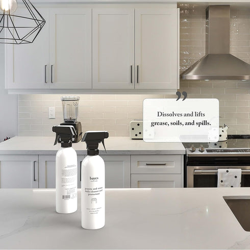 Bayes Granite and Stone Daily Cleaner and Protectant, 16 oz, Cleans, Shines, and Protects Granite, Quartz, Marble, Tile
