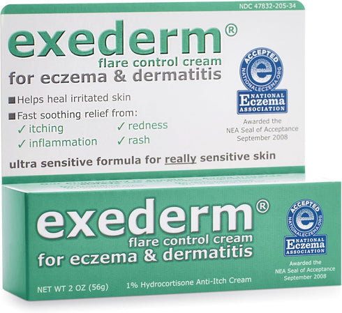 Exederm Flare Control Cream for Eczema & Dermatitis, 2 oz