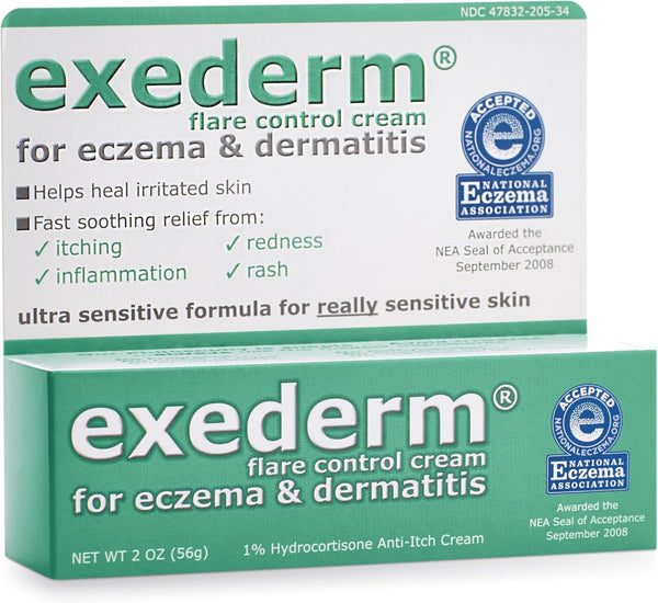 Exederm Flare Control Cream for Eczema & Dermatitis, 2 oz