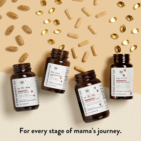 The Honest Company Love the Bump Prenatal Once Daily Supplement, 30 Count Tablets - NSF-Certified, Non-GMO