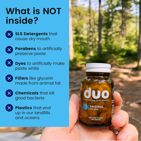 Duo Toothpaste Tablets, Nano-Hydroxyapatite Natural Whitening, Remineralize, Reduce Sensitivity, Wild Mint Medley