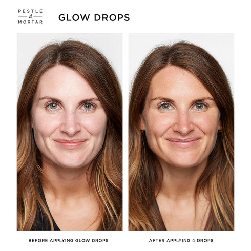 Pestle & Mortar Glow Drops - Sunless Self-Tan with Hyaluronic Acid, Customisable Self Tanner, 15ml