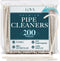 (200) Lova Pipe Cleaners Bulk, Hard Bristle Chenille Stems for Cleaning Glass Pipes, 6 Inches