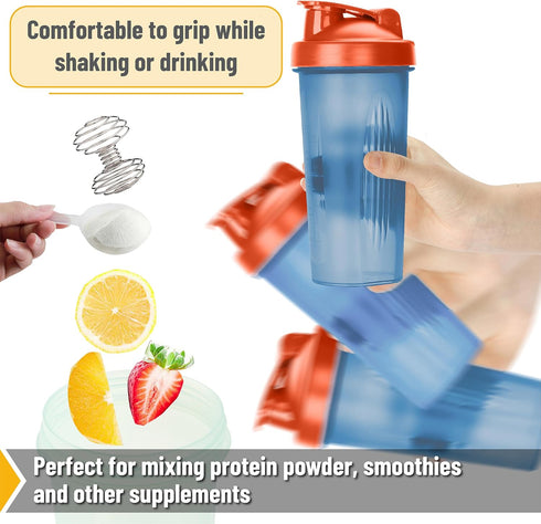 Mr. Pen Shaker Bottles for Protein Mixes, 28 oz Protein Shaker Bottle with Wire Whisk Ball, Mixer Cup