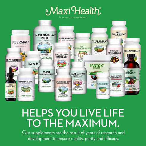 Maxi Health Iron Supplement 15mg Per ML – Liquid Iron Drops for Men, Women, and Kids, Increase Energy & Blood Levels -