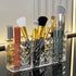 KNC 3 Compartment Acrylic Cosmetic Brushes Storage, Makeup Brush Holder Organizer for Bathroom Vanity and More