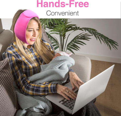 LotFancy Face Ice Pack Wrap with 4 Reusable Hot Cold Therapy Gel Packs for TMJ, Wisdom Teeth Pain Relief (Pink)