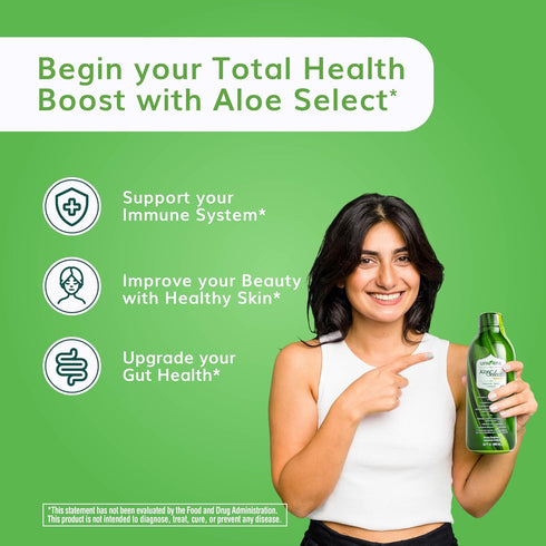 Univera Organic Aloe Vera Juice - Digestive Enzymes for Gut Health, Immune Support, Mango Flavor, 30 Day Supply