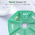 Weekly Pill Organizer 2 Pack - Portable Pill Box Medicine Case - 6 Colors (Seven Day) - Arthritis Friendly (Cyan)