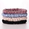 Premium 100% Pure Mulberry Silk Hair Ties - Set of 4 Elegant Hairbands in 4 Beautiful Colors