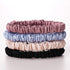 Premium 100% Pure Mulberry Silk Hair Ties - Set of 4 Elegant Hairbands in 4 Beautiful Colors