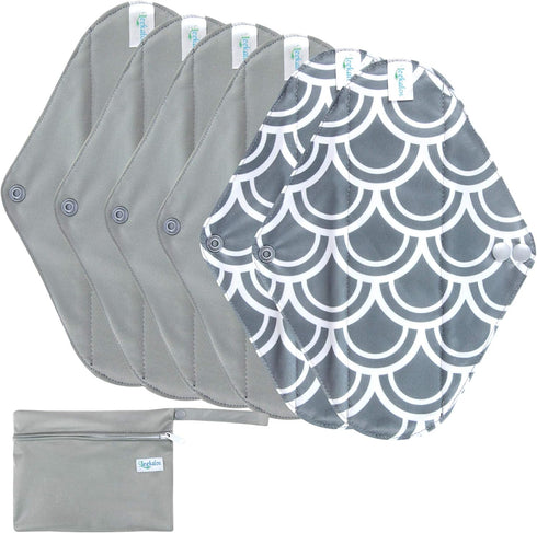 Leekalos Reusable Menstrual Pads - Bamboo Menstrual Cloth Pads | Light Incontinence