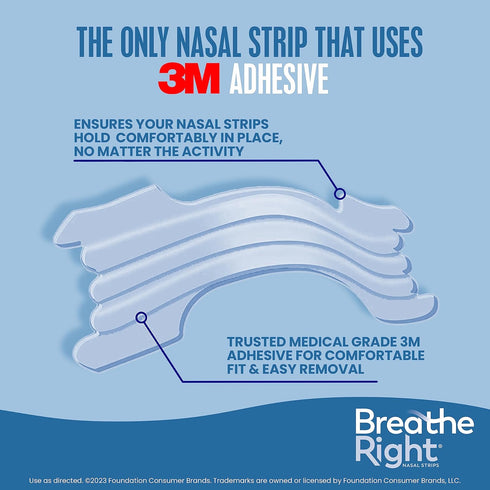 Breathe Right Extra Strength Nasal Strips | Clear | 26 Count | For Sensitive Skin | Drug-Free Snoring Solution