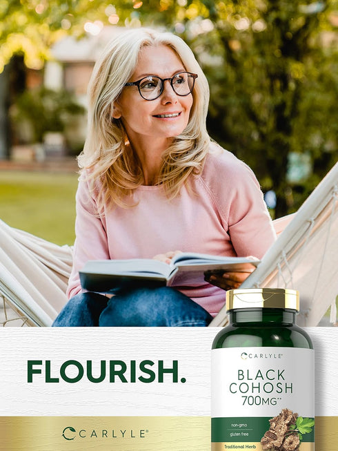 Carlyle Black Cohosh Capsules, 700mg, 300 Count, Non-GMO & Gluten Free Supplement