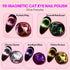 Makartt Gel Nail Polish, Magnetic Cat Eye 9D Black Hole Gel Polish with 6 Colors and Magnet Stick