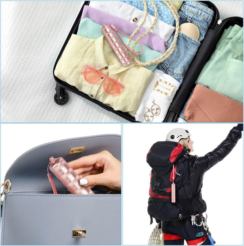 Portable Waterproof Metal Pill Organizer - Compact Travel Pill Box, 7 Day Daily Holder for Small Pills, Aluminum Alloy,
