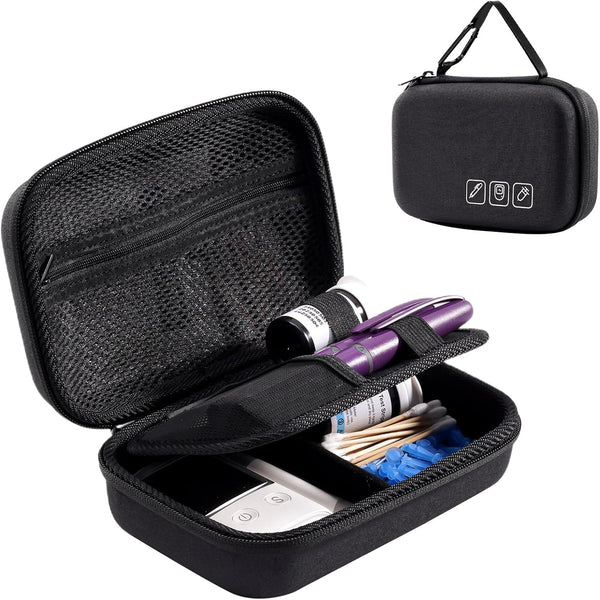 ProCase Diabetic Supplies Hard Travel Case - Diabetes Storage Bag for Glucose Meter, Insulin Pen & More
