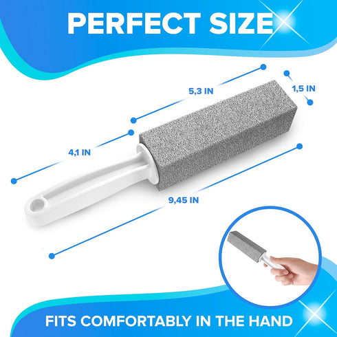 DISIWENE Pumice Cleaning Stone with Handle for Toilet Bowl, Hard Water Ring Remover for Bath, Pool, Kitchen, Household