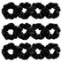 Whaline 12 Pieces Velvet Hair Scrunchies, Soft Elastics Hair Ties (Black)