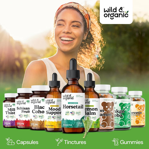 Horsetail Horsetail 2 oz Wild & Organic Extract Drops - Hair Skin Nails Support - Liquid Supplement - Herb Powder Based
