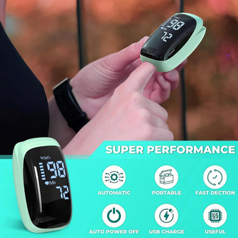 SpO2 SpO2 Rechargeable Pulse Oximeter Fingertip Oxygen Monitor Fingertip with Pulse Rate and PI OLED Precision Fast