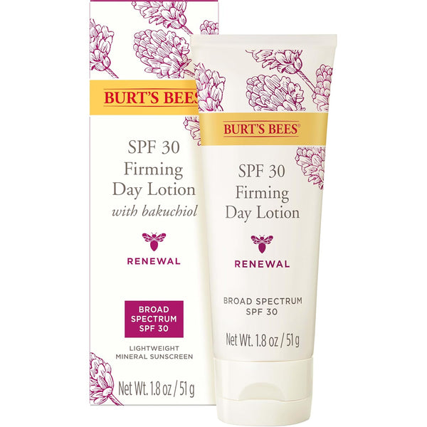 Burt's Bees Sunscreen Moisturizer for Face, SPF 30, Retinol Alternative Facial Lotion for Anti-Aging Skincare
