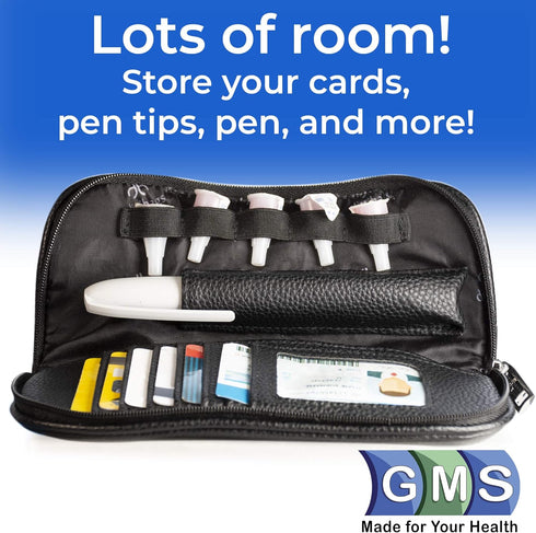Dittibags Diabetes Travel Case, Insulin Pen Case and Wallet for Daily Essentials, Black