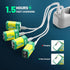 TQTHL 9V 9V 13500mWh 1.5 (8 Pack) Battery for Smoke Detector,USB Rechargeable Lithium Batteries - Long Lasting LI-ion