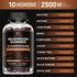 Mushroom Gummies 10 Blend - 2500mg Complex for Brain Booster, Immune Support, Energy (90ct)