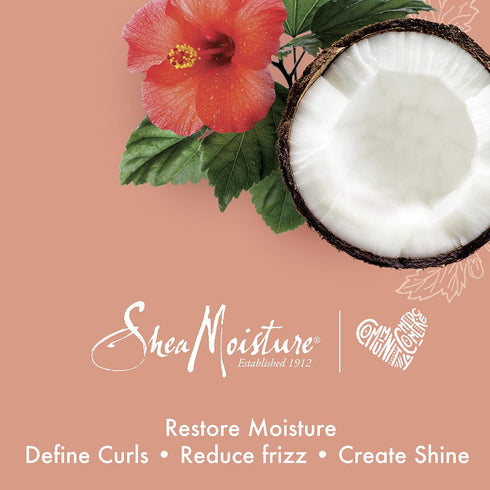 SheaMoisture Curl Enhancing Smoothie Hair Cream, 20 oz, for Thick, Curly Hair, Coconut and Hibiscus Formula