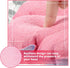 Jetec 3 Pieces Inflatable Bath Pillow with Suction Cups, Soft Terry Cloth Covered Shell Shape Bathtub Spa Pillow for
