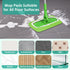 mgmooa 6Pcs Reusable Microfiber Mop Pads Compatible with Swiffer Sweeper Mops, Wet Sweeping Cloths & Dry Mopping