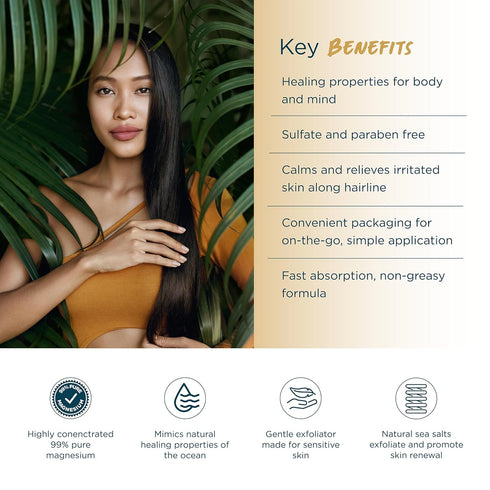 Ocean Soothe Scalp Relief Serum - Highly Concentrated Magnesium Salt for Dry Skin, All Natural Leave-In Treatment