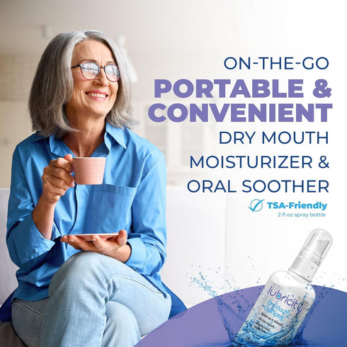 Lubricity Dry Mouth Oral Spray for Symptomatic Relief, Flavorless - 2 oz, 30 Day Supply