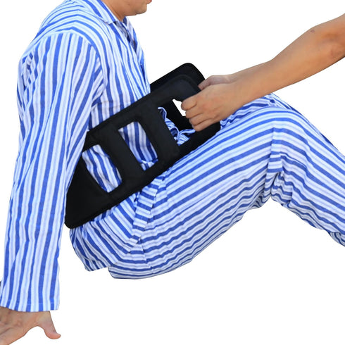 47.2 Inch Non-Slip Transfer Nursing Sling, Safety Patient Lift Board Mobility Aids for Elderly or Patient (Black)