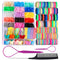Teenitor Elastic Hair Ties, Hair Accessories for Girls, Colorful Baby Elastic Hair Bands Set with Clips
