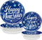 Pezutoi 50pcs Happy New Year Paper Plates Disposable Plates 7 Inch & 9