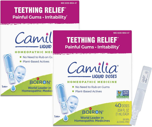 Boiron Camilia Drops 40 Count, Relief for Painful Gums and Irritability in Babies, Liquid Drop