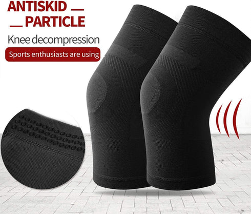 Knee Sleeves, 1 Pair, Lightweight Compression Sleeves for Men Women, Knee Brace Support for Joint Pain Relief, Black L