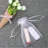 SumDirect 50Pcs Sheer Organza Bags - 4x6 inches Jewelry Drawstring Pouches for Wedding Party Favors
