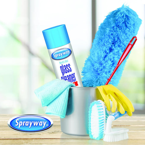 Sprayway Glass Cleaner Foam Action Cleaner 19 oz with Cleaning Cloth in Packaging (3 Pack)
