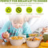 10 Oz Bamboo Disposable Bowls, 100 Pack Heavy Duty Soup Bowls, Microwavable, Eco-Friendly, Leak-Proof