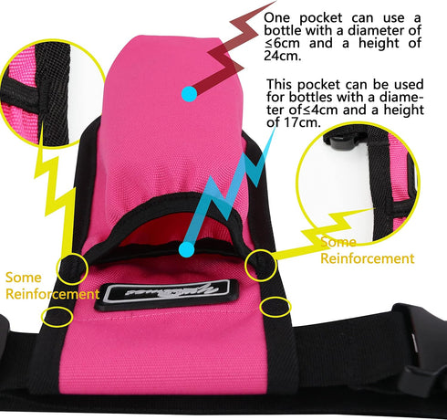 HolsterDb1KD-Rose Massage Bottle Bag Massage Therapist Holster Massage Lotion Holster Massage Oil Red